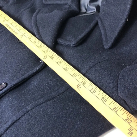 Mario De Pinto Pea Coat Women’s Size Medium Navy Wool Double Breasted FallWinter - Picture 14 of 16